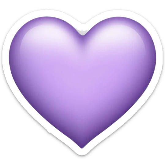 light light purple heart sticker
