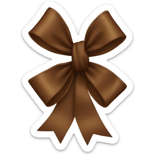 Brown bow sticker