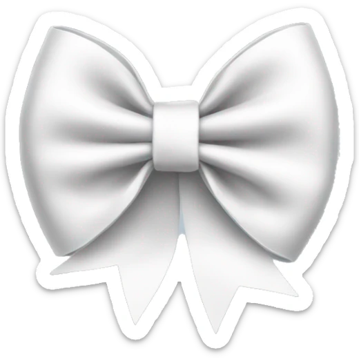 White bow  sticker