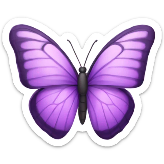 purple butterfly  sticker