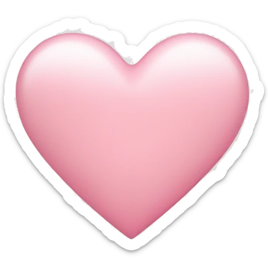 light pink heart sticker