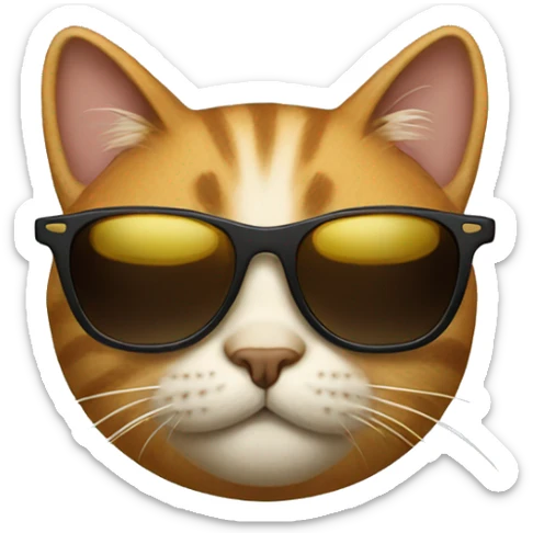Cat with sunglasses sticker