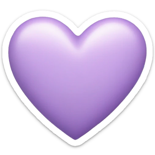 pastel purple heart sticker