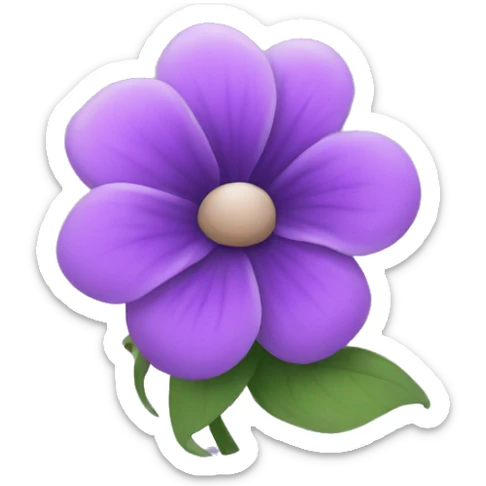 Purple flower sticker