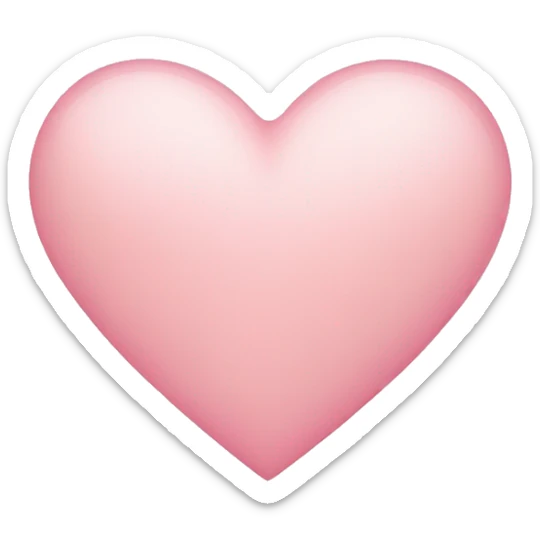 light pink heart  sticker