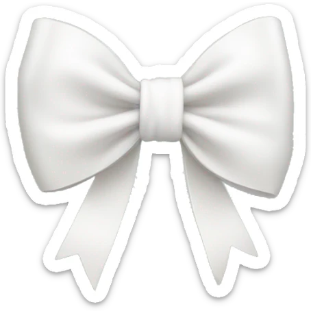 White bow sticker