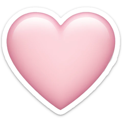Light pink heart sticker
