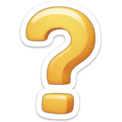 question mark sticker