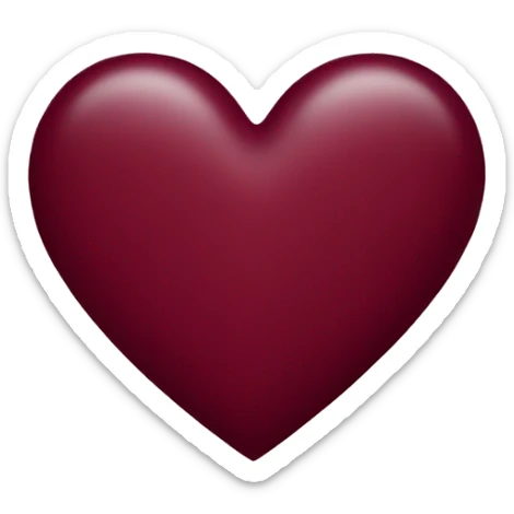 Burgundy heart sticker