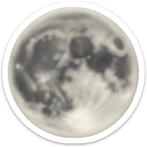 Full moon sticker