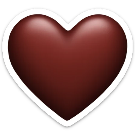 dark red heart sticker