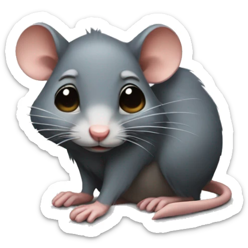 ratón triste sticker