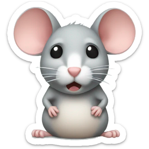 mouse sick sticker