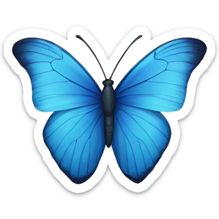 Blue butterfly sticker