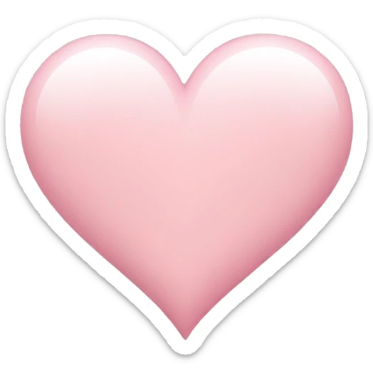 light pink heart sticker