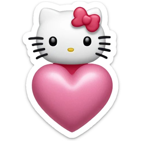 hello kitty heart sticker