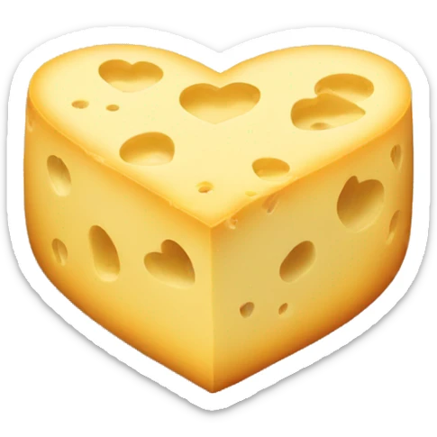 cheese heart sticker