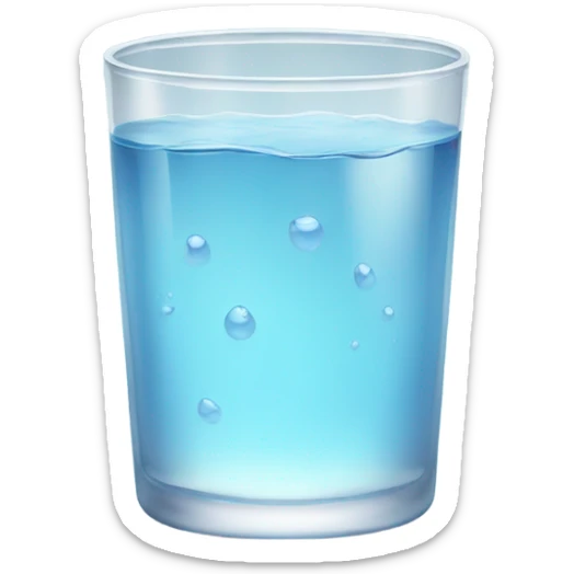 Glass of water sticker