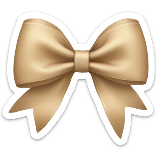 Beige bow sticker