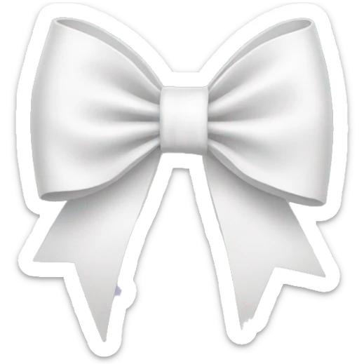 white bow sticker