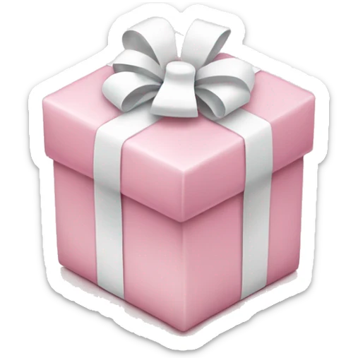 Light pink Christmas gifts under a white Christmas tree  sticker