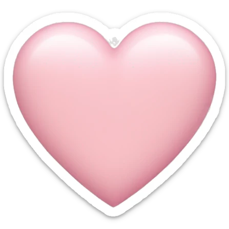 Light pink heart sticker