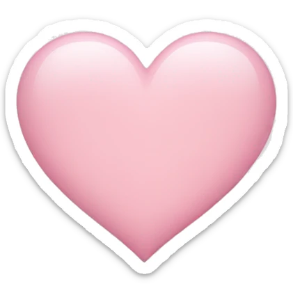 light pink heart sticker