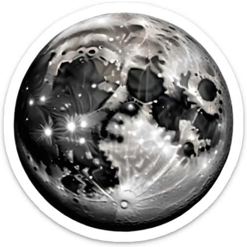  dark shiny aesthetic moon sticker