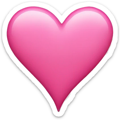 Pink heart sticker