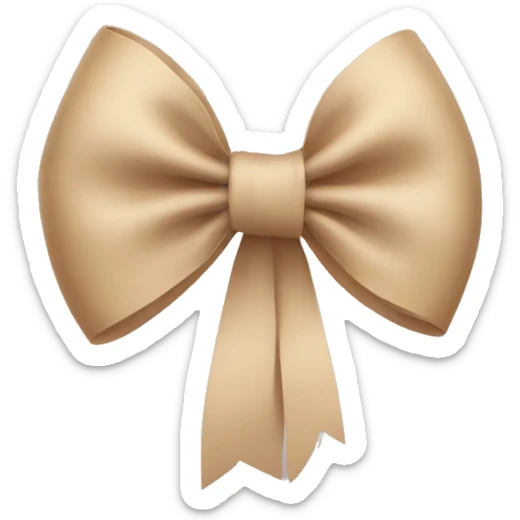 Beige bow  sticker