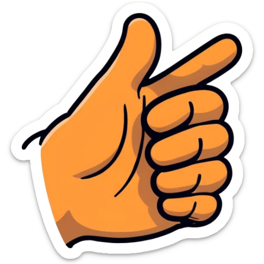 A thumbs up hand with dark skin that transitions to light skin at the wrist sticker
