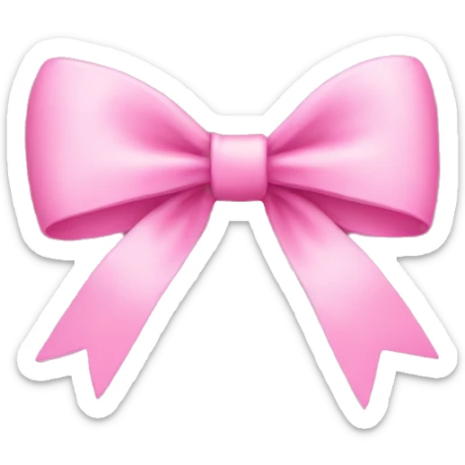 pink bow sticker