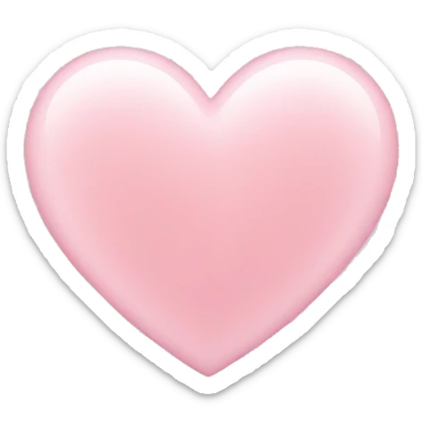 Light pink heart sticker