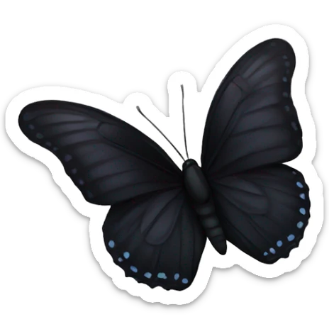 Black butterfly sticker