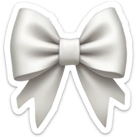 white bow sticker