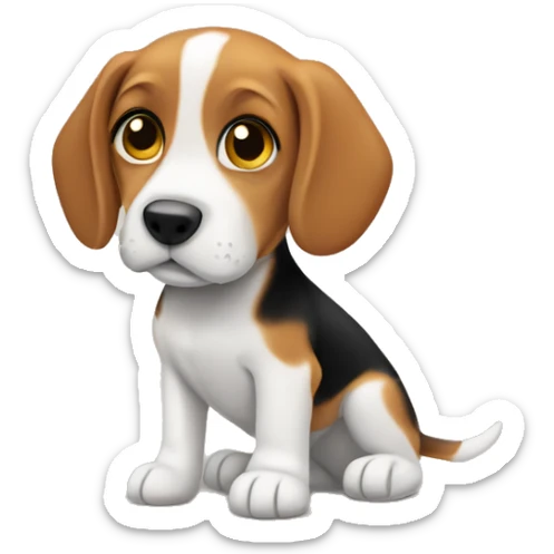 Beagle puppy sticker