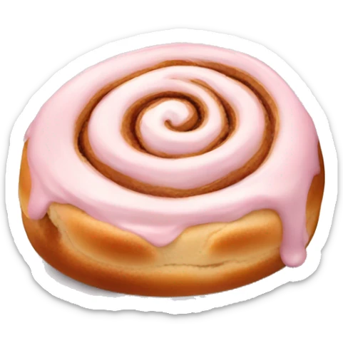 pale pink cinnamon roll  sticker