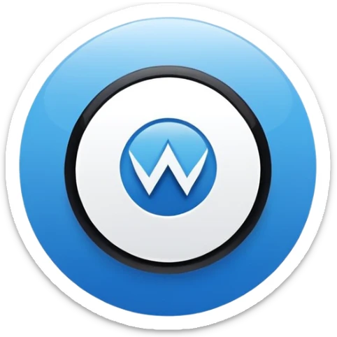 a logo of a club called wish fc blue and white and black sticker
