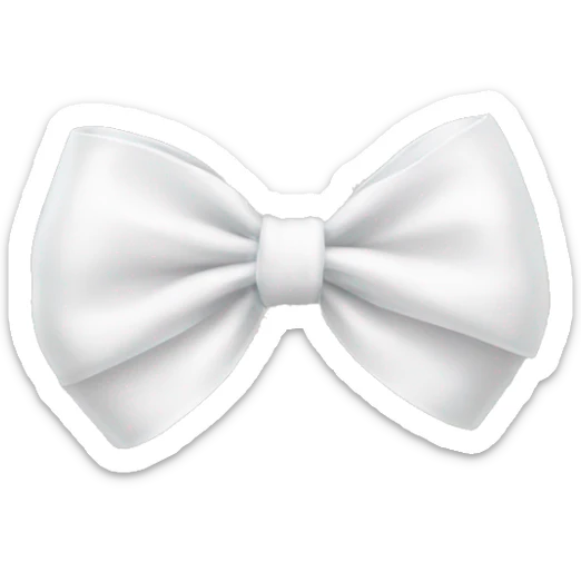 White bow sticker