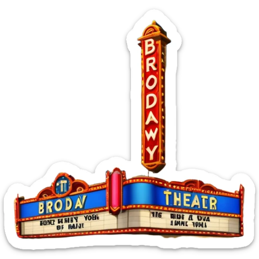 haz un emoji del teatro de broadway en new york  mas realista y mejor sticker