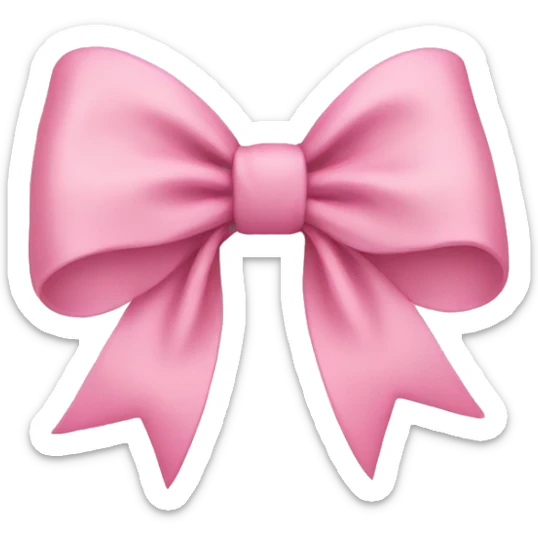 Baby pink bow sticker