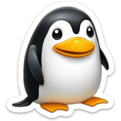 Penguin shit  sticker
