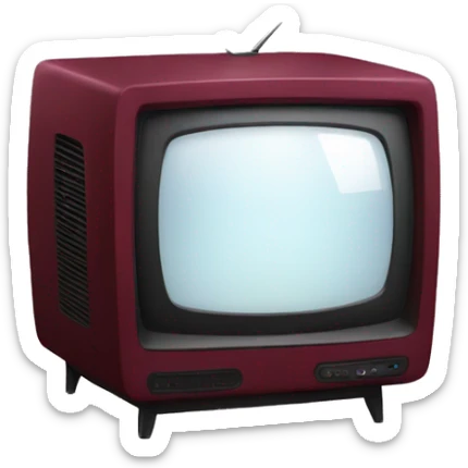 burgundy TV sticker