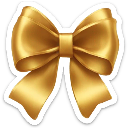 Gold bow sticker