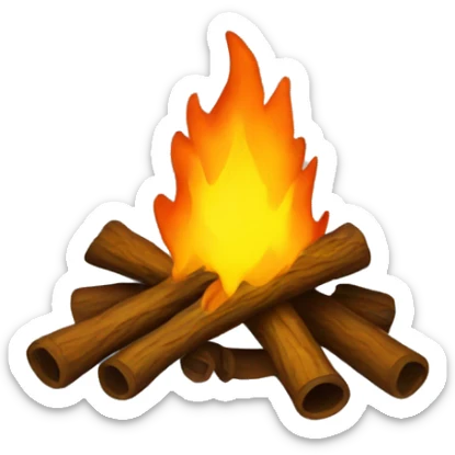 christmas bonfire sticker
