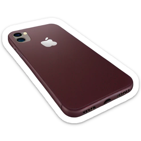Burgundy iPhone sticker
