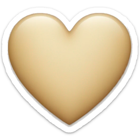 Beige heart  sticker