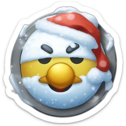 Snowman Badge Medal Epic Mystery Legendary NewYear PokemonTheme Pokeball Snowfall Snowballs sticker