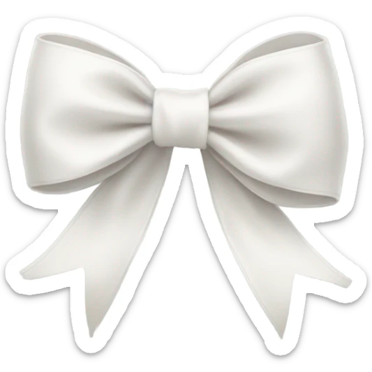 White bow sticker