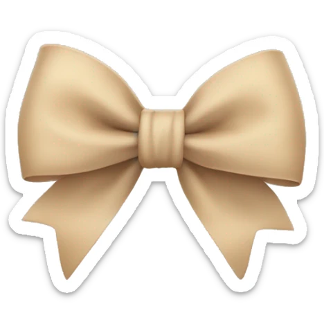 Beige bow sticker